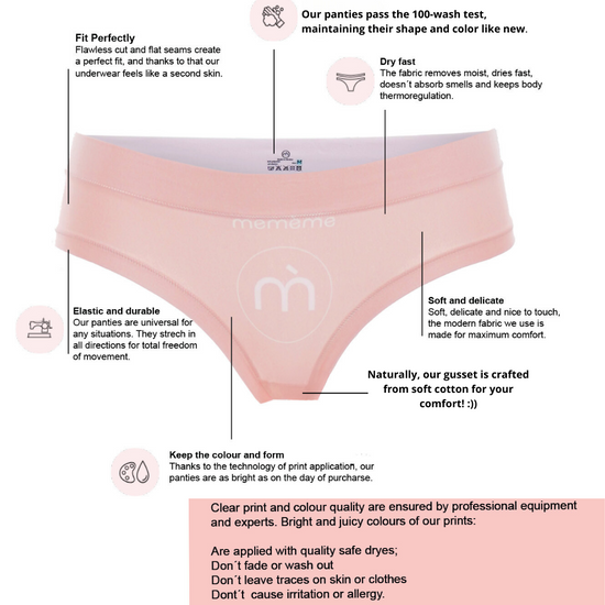 Memème Women’s Ultra-Comfortable 7 DAYS - Leaf  - Panties | Original Prints, Unique Designs | Breathable Cotton Crotch, Stretchy Fit, Soft Flat Seams, No Elastic Bands | Style: High Waisted Brief | Everyday Use